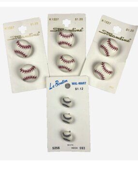 Baseball Stitch Novelty Buttons Vintage Streamline Le Bouton Sewing Crafts